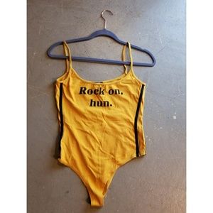 FASHION NOVA Graphic Tank Top Bodysuit MEDIUM